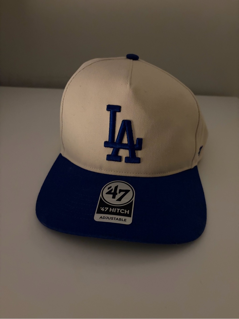 47 Brand Los Angeles Dodgers Two-Tone White and Royal Blue Adjustable Cap